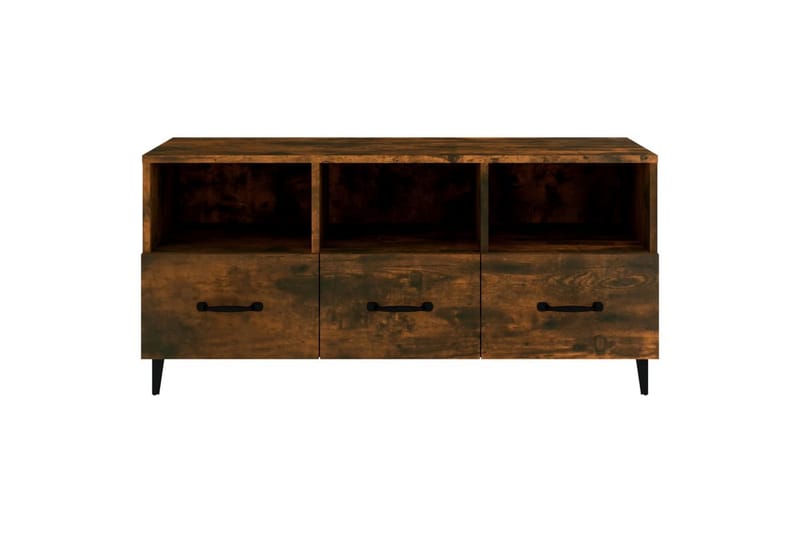 beBasic tv-bord 102x35x50 cm konstrueret træ røget egetræsfarve - Brun - Møbler - TV borde & mediemøbler - TV-borde