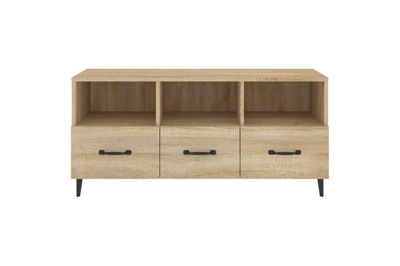 beBasic tv-bord 102x35x50 cm konstrueret træ sonoma-eg - Brun - Møbler - TV borde & mediemøbler - TV-borde