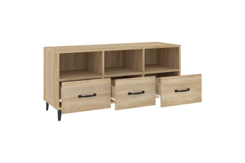 beBasic tv-bord 102x35x50 cm konstrueret træ sonoma-eg - Brun - Møbler - TV borde & mediemøbler - TV-borde