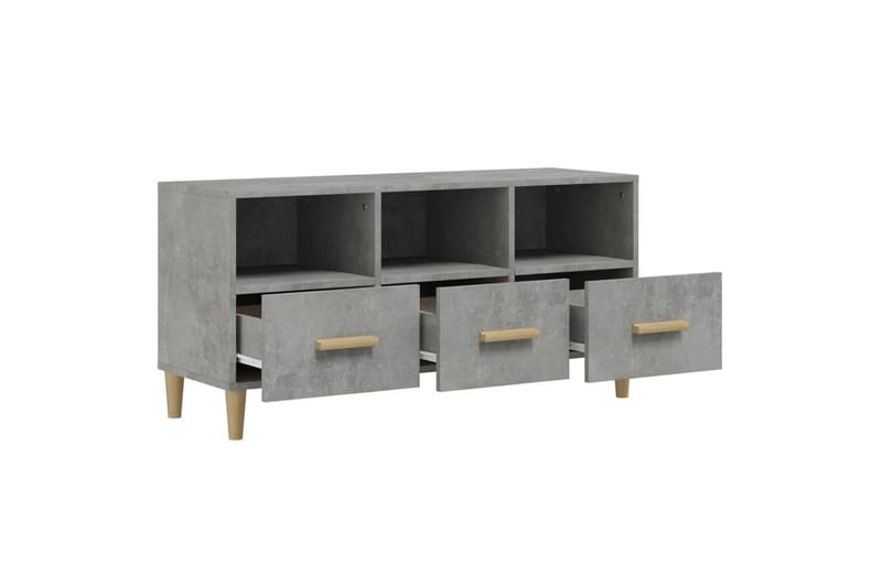 beBasic tv-bord 102x36x50 cm konstrueret træ betongrå - GrÃ¥ - Møbler - TV borde & mediemøbler - TV-borde
