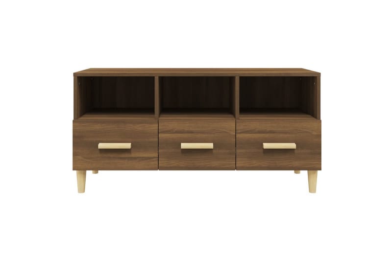 beBasic tv-bord 102x36x50 cm konstrueret træ brun egetræsfarve - Brun - Møbler - TV borde & mediemøbler - TV-borde