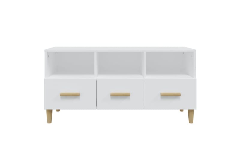 beBasic tv-bord 102x36x50 cm konstrueret træ hvid - Hvid - Møbler - TV borde & mediemøbler - TV-borde