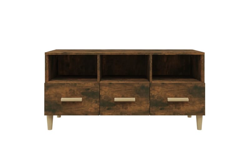 beBasic tv-bord 102x36x50 cm konstrueret træ røget egetræsfarve - Brun - Møbler - TV borde & mediemøbler - TV-borde