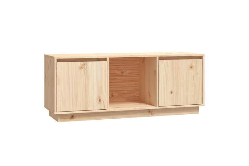 beBasic tv-bord 110,5x35x44 cm massivt fyrretræ - Brun - Møbler - TV borde & mediemøbler - TV-borde