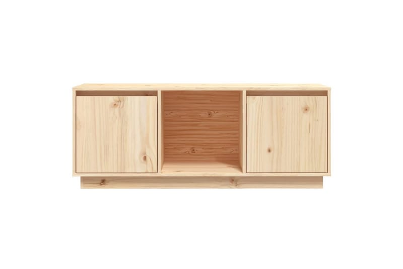 beBasic tv-bord 110,5x35x44 cm massivt fyrretræ - Brun - Møbler - TV borde & mediemøbler - TV-borde