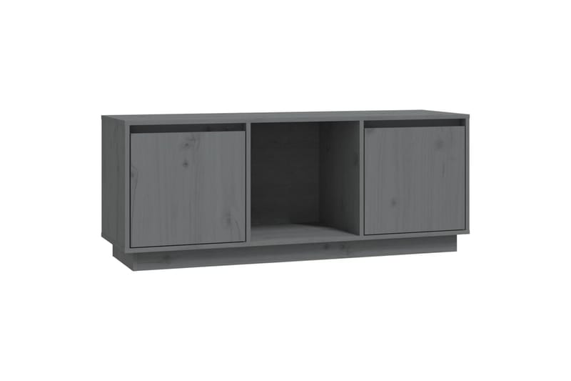 beBasic tv-bord 110,5x35x44 cm massivt fyrretræ grå - GrÃ¥ - TV-borde