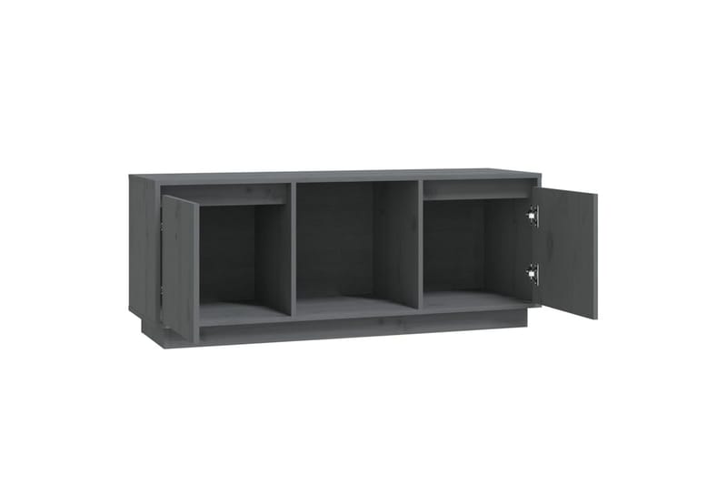 beBasic tv-bord 110,5x35x44 cm massivt fyrretræ grå - GrÃ¥ - TV-borde