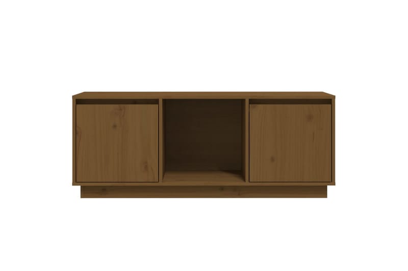 beBasic tv-bord 110,5x35x44 cm massivt fyrretræ gyldenbrun - Brun - Møbler - TV borde & mediemøbler - TV-borde