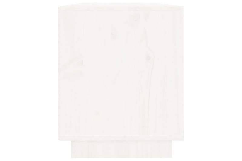 beBasic tv-bord 110,5x35x45 cm massivt fyrretræ hvid - Hvid - Møbler - TV borde & mediemøbler - TV-borde