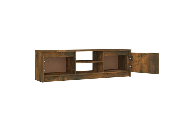 beBasic tv-bord 120x30x35,5 cm konstrueret træ røget egetræsfinish - Brun - Møbler - TV borde & mediemøbler - TV-borde