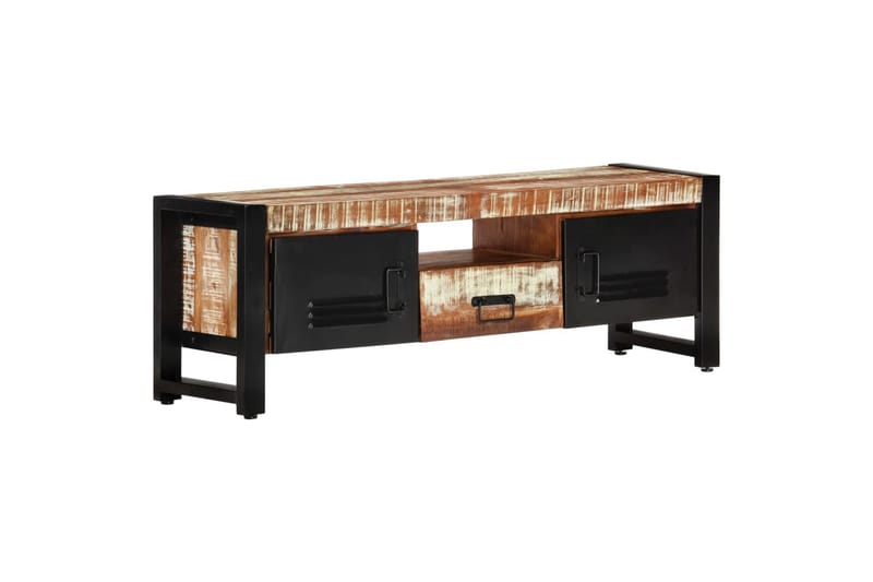 beBasic tv-bord 120x30x40 cm massivt genbrugstræ - Flerfarvet - Møbler - TV borde & mediemøbler - TV-borde
