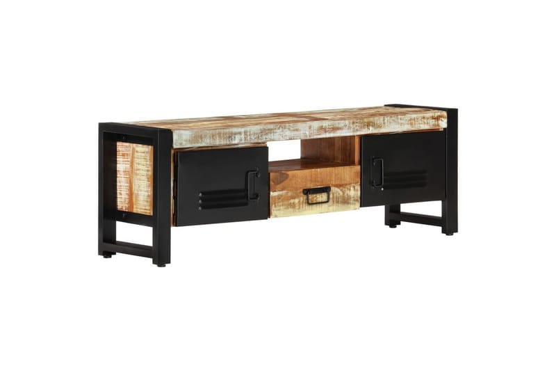 beBasic tv-bord 120x30x40 cm massivt genbrugstræ - Flerfarvet - Møbler - TV borde & mediemøbler - TV-borde