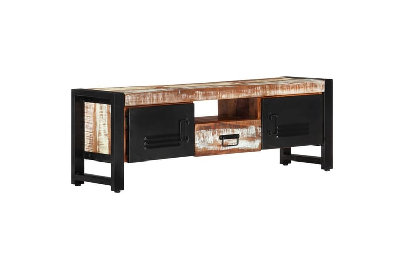 beBasic tv-bord 120x30x40 cm massivt genbrugstræ - Flerfarvet - Møbler - TV borde & mediemøbler - TV-borde