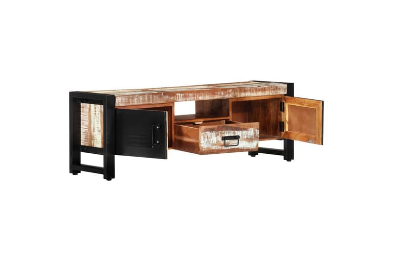 beBasic tv-bord 120x30x40 cm massivt genbrugstræ - Flerfarvet - Møbler - TV borde & mediemøbler - TV-borde