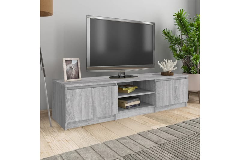 beBasic tv-bord 140x40x35,5 cm konstrueret træ grå sonoma-eg - GrÃ¥ - TV-borde