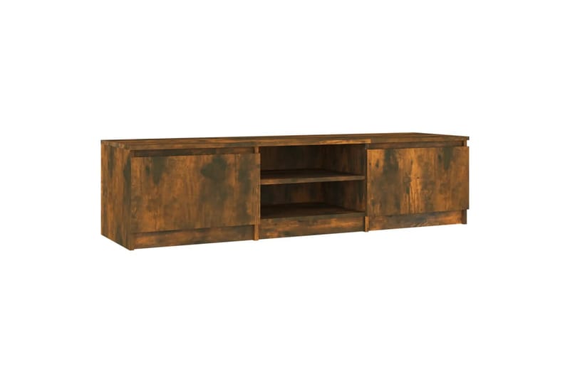 beBasic tv-bord 140x40x35,5 cm konstrueret træ røget egetræsfinish - Brun - Møbler - TV borde & mediemøbler - TV-borde