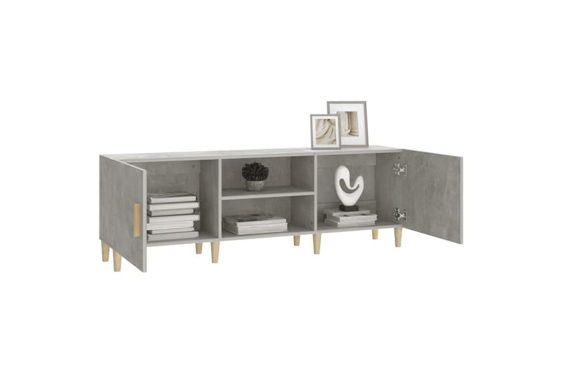 beBasic tv-bord 150x30x50 cm konstrueret træ betongrå - GrÃ¥ - Møbler - TV borde & mediemøbler - TV-borde