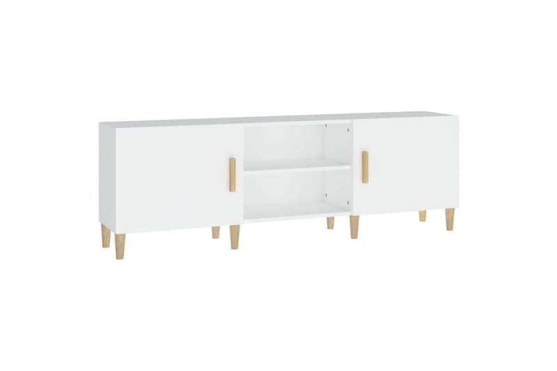 beBasic tv-bord 150x30x50 cm konstrueret træ hvid - Hvid - Møbler - TV borde & mediemøbler - TV-borde