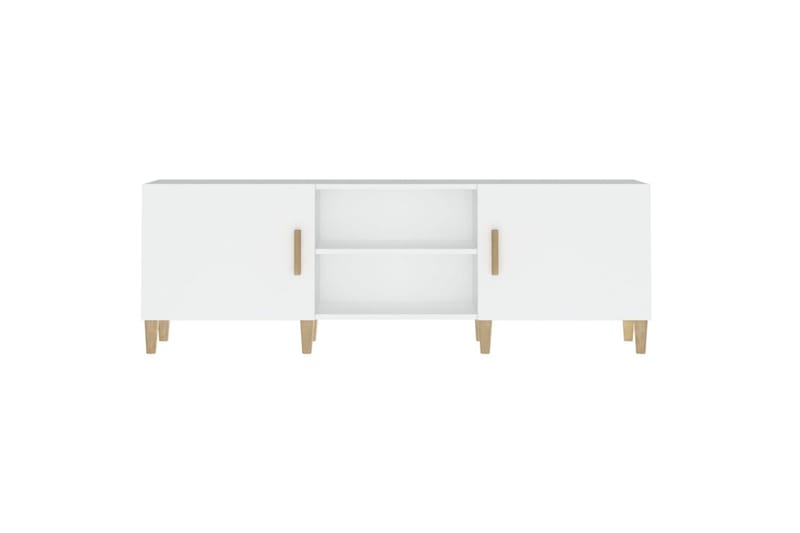 beBasic tv-bord 150x30x50 cm konstrueret træ hvid - Hvid - Møbler - TV borde & mediemøbler - TV-borde