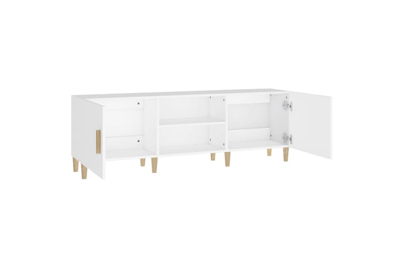 beBasic tv-bord 150x30x50 cm konstrueret træ hvid - Hvid - Møbler - TV borde & mediemøbler - TV-borde