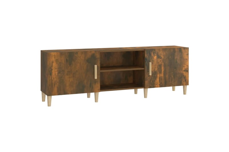 beBasic tv-bord 150x30x50 cm konstrueret træ røget egetræsfarve - Brun - Møbler - TV borde & mediemøbler - TV-borde