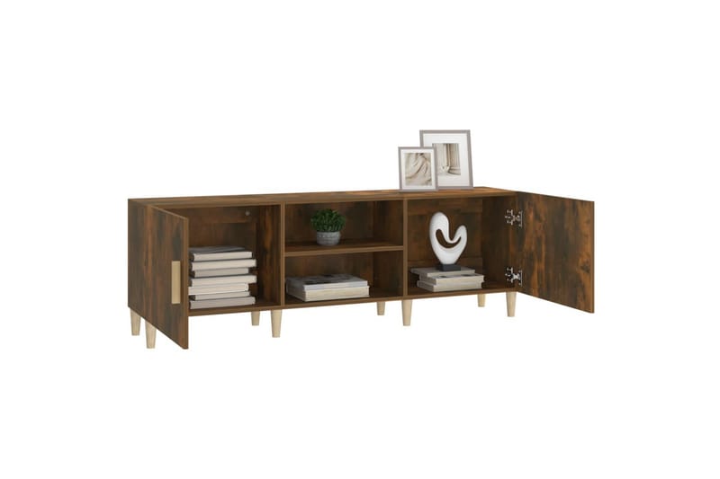 beBasic tv-bord 150x30x50 cm konstrueret træ røget egetræsfarve - Brun - Møbler - TV borde & mediemøbler - TV-borde