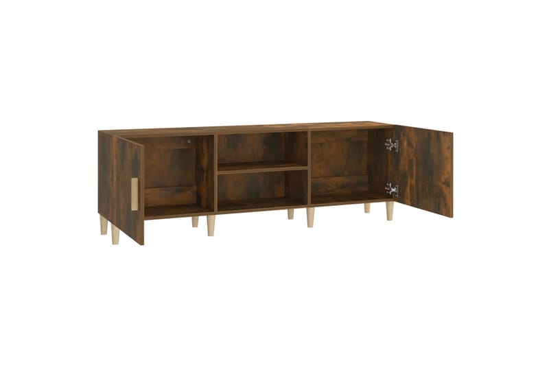 beBasic tv-bord 150x30x50 cm konstrueret træ røget egetræsfarve - Brun - Møbler - TV borde & mediemøbler - TV-borde