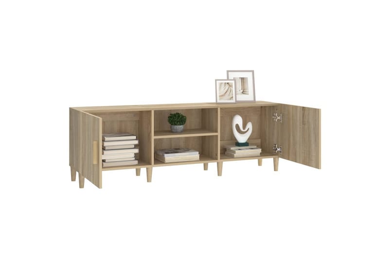 beBasic tv-bord 150x30x50 cm konstrueret træ sonoma-eg - Brun - Møbler - TV borde & mediemøbler - TV-borde