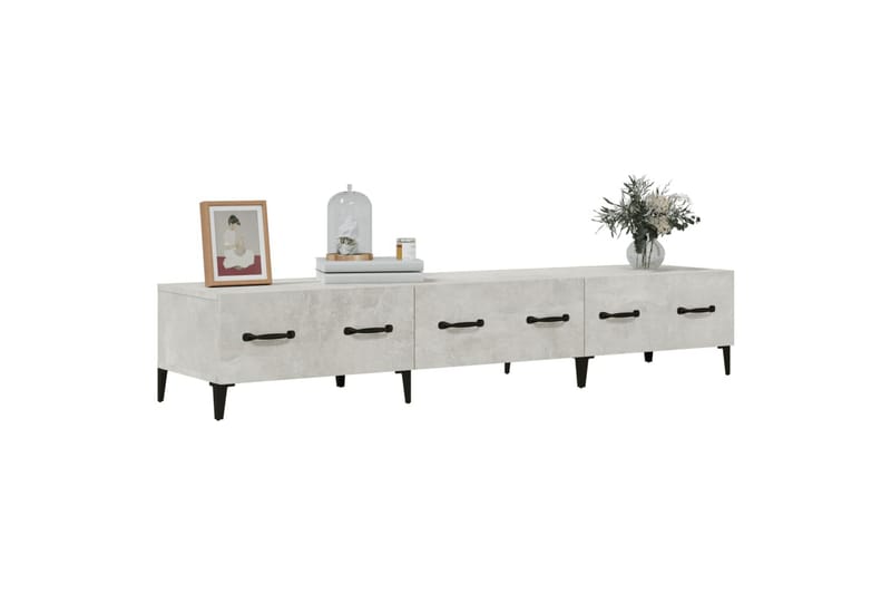 beBasic tv-bord 150x34,5x30 cm konstrueret træ betongrå - GrÃ¥ - Møbler - TV borde & mediemøbler - TV-borde