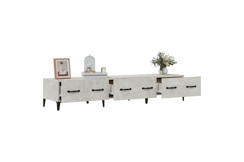 beBasic tv-bord 150x34,5x30 cm konstrueret træ betongrå - GrÃ¥ - Møbler - TV borde & mediemøbler - TV-borde