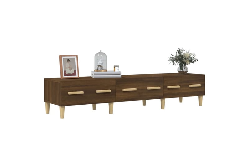 beBasic tv-bord 150x34,5x30 cm konstrueret træ brun egetræsfarve - Brun - Møbler - TV borde & mediemøbler - TV-borde