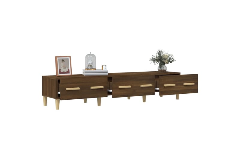 beBasic tv-bord 150x34,5x30 cm konstrueret træ brun egetræsfarve - Brun - Møbler - TV borde & mediemøbler - TV-borde