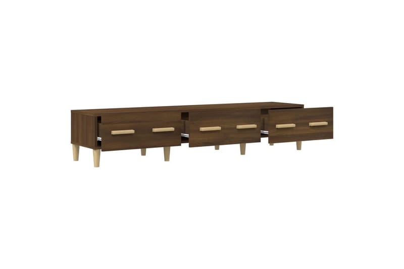 beBasic tv-bord 150x34,5x30 cm konstrueret træ brun egetræsfarve - Brun - Møbler - TV borde & mediemøbler - TV-borde