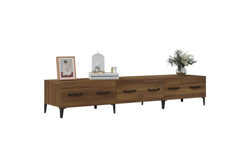 beBasic tv-bord 150x34,5x30 cm konstrueret træ brun egetræsfarve - Brun - Møbler - TV borde & mediemøbler - TV-borde
