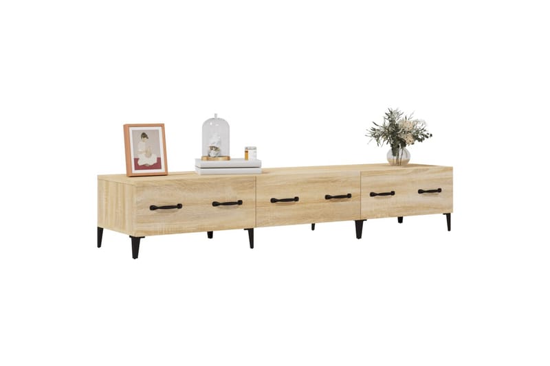 beBasic tv-bord 150x34,5x30 cm konstrueret træ sonoma-eg - Brun - Møbler - TV borde & mediemøbler - TV-borde