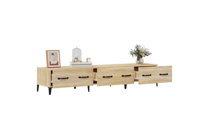 beBasic tv-bord 150x34,5x30 cm konstrueret træ sonoma-eg - Brun - Møbler - TV borde & mediemøbler - TV-borde
