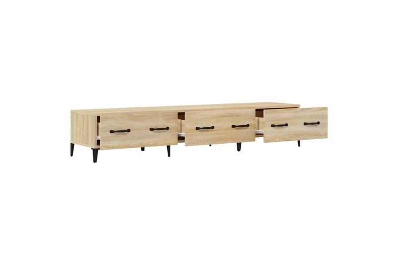 beBasic tv-bord 150x34,5x30 cm konstrueret træ sonoma-eg - Brun - Møbler - TV borde & mediemøbler - TV-borde