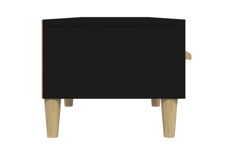 beBasic tv-bord 150x34,5x30 cm konstrueret træ sort - Sort - TV-borde