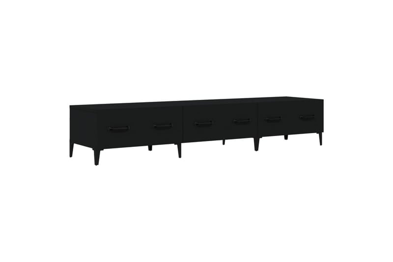 beBasic tv-bord 150x34,5x30 cm konstrueret træ sort - Sort - Møbler - TV borde & mediemøbler - TV-borde