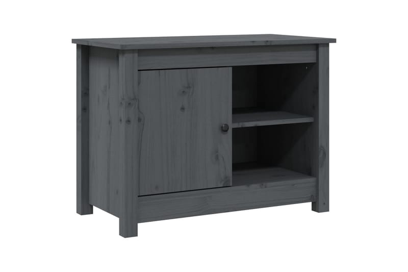 beBasic tv-bord 70x36,5x52 cm massivt fyrretræ grå - GrÃ¥ - Møbler - TV borde & mediemøbler - TV-borde
