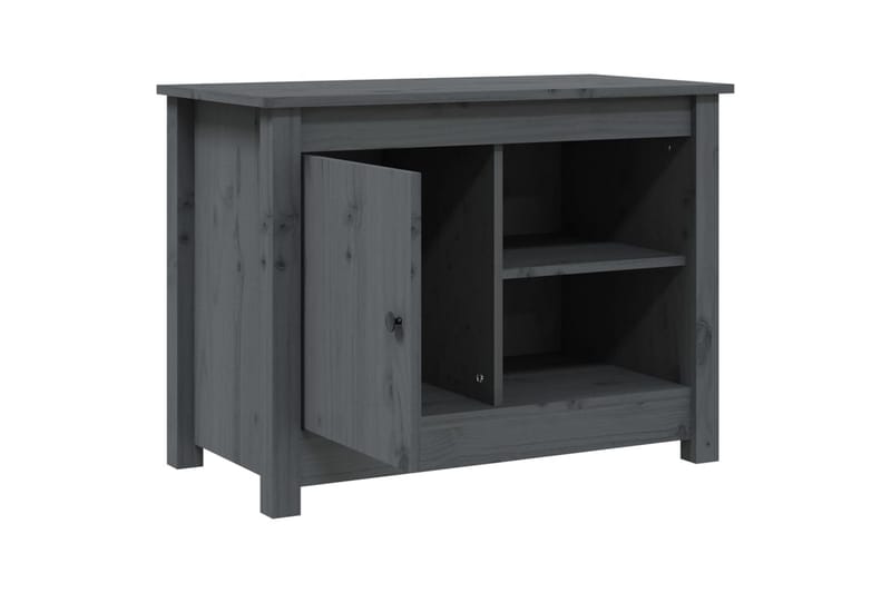 beBasic tv-bord 70x36,5x52 cm massivt fyrretræ grå - GrÃ¥ - Møbler - TV borde & mediemøbler - TV-borde