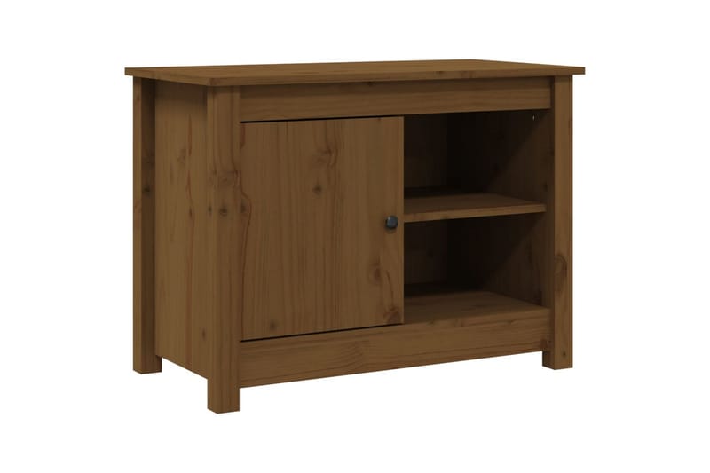 beBasic tv-bord 70x36,5x52 cm massivt fyrretræ gyldenbrun - Brun - Møbler - TV borde & mediemøbler - TV-borde