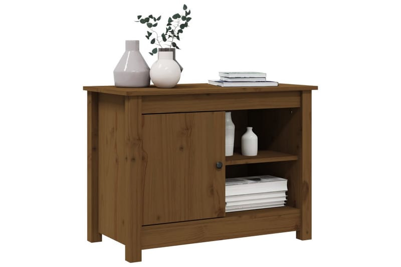 beBasic tv-bord 70x36,5x52 cm massivt fyrretræ gyldenbrun - Brun - Møbler - TV borde & mediemøbler - TV-borde