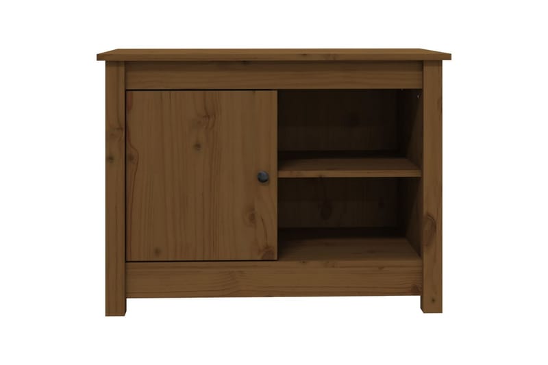 beBasic tv-bord 70x36,5x52 cm massivt fyrretræ gyldenbrun - Brun - Møbler - TV borde & mediemøbler - TV-borde
