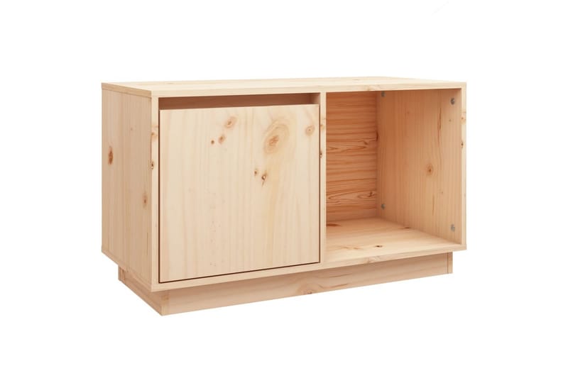 beBasic tv-bord 74x35x44 cm massivt fyrretræ - Brun - Møbler - TV borde & mediemøbler - TV-borde