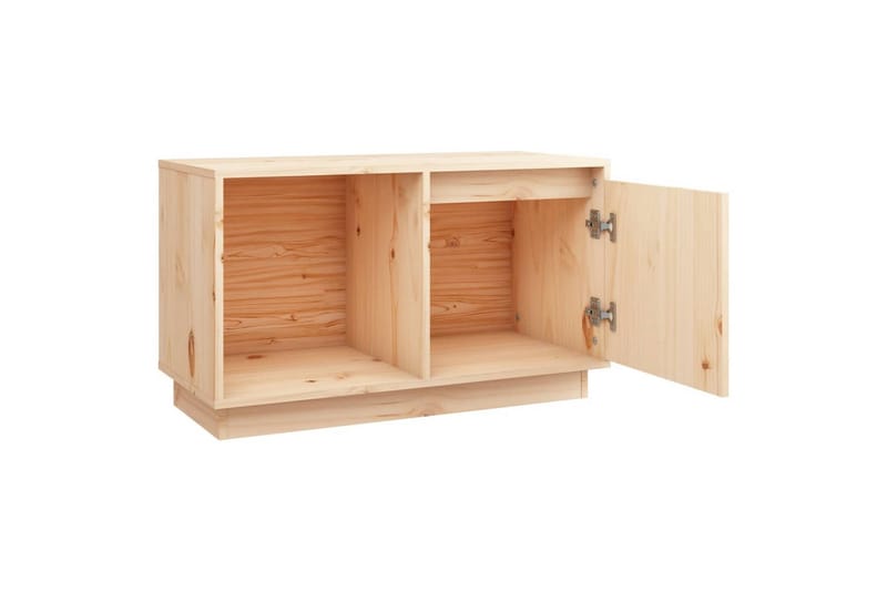 beBasic tv-bord 74x35x44 cm massivt fyrretræ - Brun - Møbler - TV borde & mediemøbler - TV-borde
