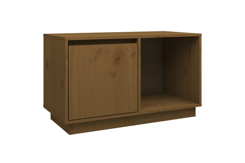 beBasic tv-bord 74x35x44 cm massivt fyrretræ gyldenbrun - Brun - Møbler - TV borde & mediemøbler - TV-borde