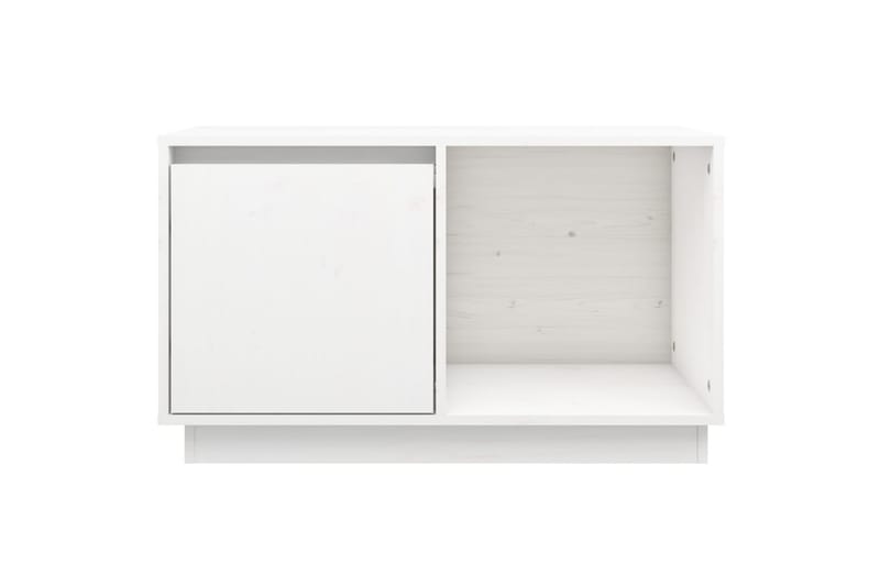 beBasic tv-bord 74x35x44 cm massivt fyrretræ hvid - Hvid - Møbler - TV borde & mediemøbler - TV-borde