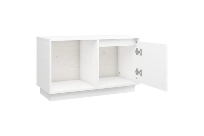 beBasic tv-bord 74x35x44 cm massivt fyrretræ hvid - Hvid - Møbler - TV borde & mediemøbler - TV-borde