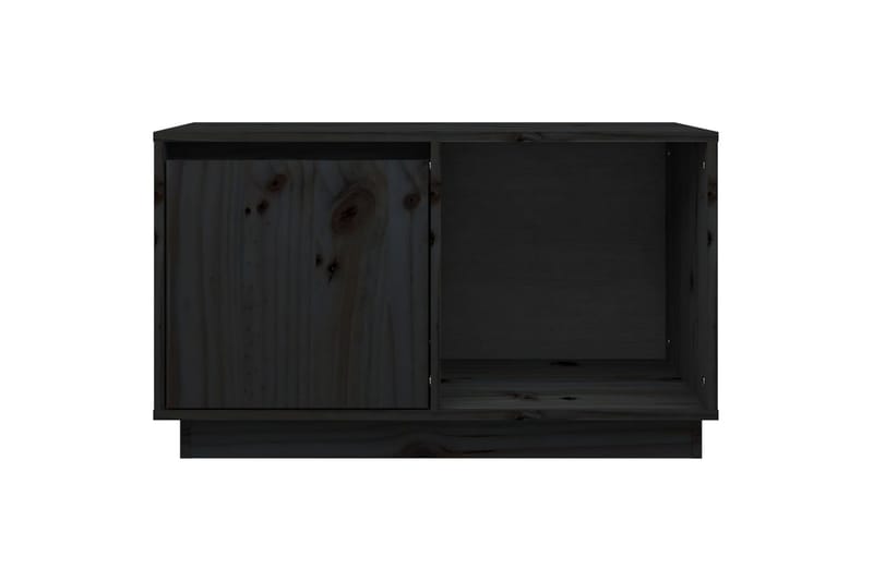 beBasic tv-bord 74x35x44 cm massivt fyrretræ sort - Sort - Møbler - TV borde & mediemøbler - TV-borde